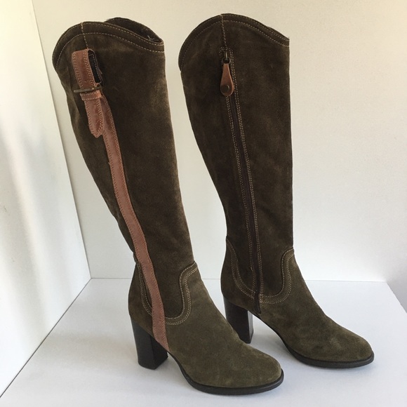 Fabianelli EU 36 Green Suede High Boots - Picture 2 of 16